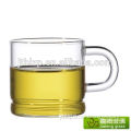 Japan style small borosilicate Single Wall Clear Drinking Glass Tea Cup With Handle